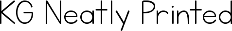 KG Neatly Printed Font