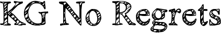 KG No Regrets Font