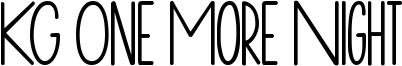 KG One More Night Font