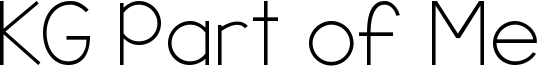 KG Part of Me Font