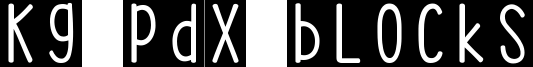 KG PDX Blocks Font