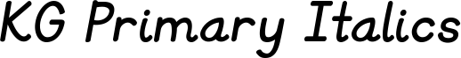 KG Primary Italics Font