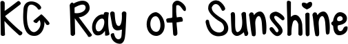 KG Ray of Sunshine Font