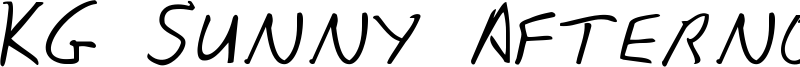 KG Sunny Afternoon Font