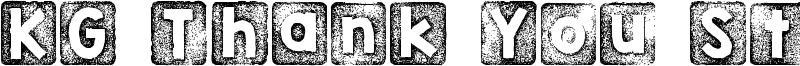 KG Thank You Stamp Font