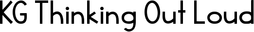 KG Thinking Out Loud Font