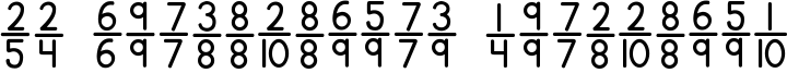 KG Traditional Fractions Font