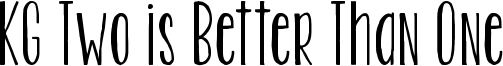KG Two is Better Than One Font