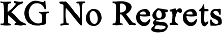 KGNoRegretsSolid.ttf