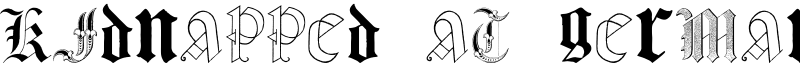 Kidnapped at German Lands Font