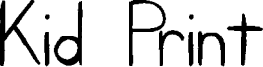 Kid Print Font