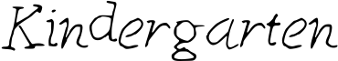 Kindergarten Font
