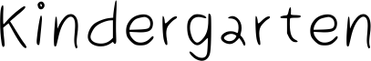 Kindergarten Font