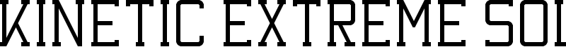 Kinetic Extreme Solid Font