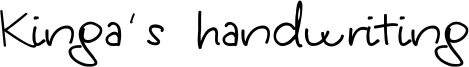 Kinga's handwriting Font