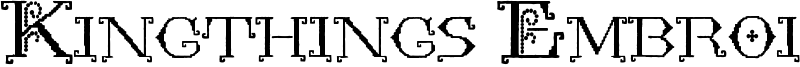 Kingthings Embroidery Font