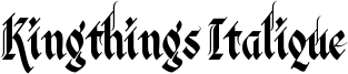 Kingthings Italique Font