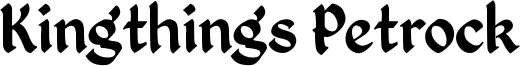 Kingthings Petrock Font