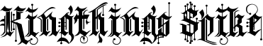 Kingthings Spike Font