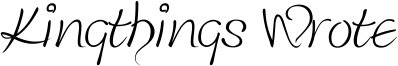 Kingthings Wrote Font