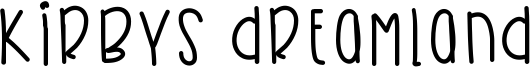Kirbys Dreamland Font