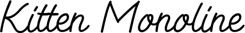 Kitten Monoline Font