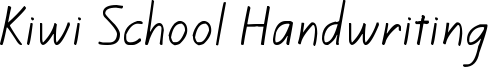 Kiwi School Handwriting Font