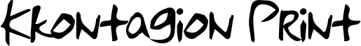 Kkontagion Print Font