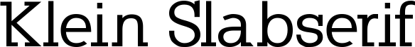Klein Slabserif Font