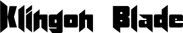 Klingon Blade Font
