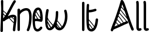 Knew It All Font