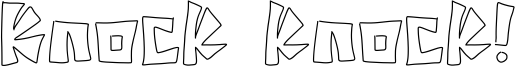 Knock knock! Font