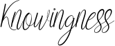 Knowingness Font