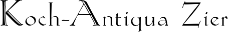 Koch-Antiqua Zier Font