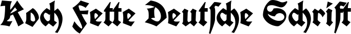 Koch Fette Deutsche Schrift Font