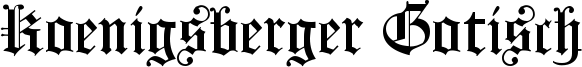 Koenigsberger Gotisch Font