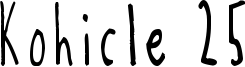 Kohicle 25 Font