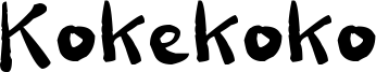 Kokekoko Font