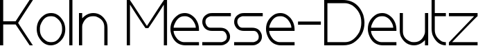 Koln Messe-Deutz Font