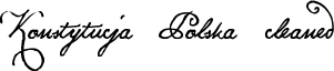 Konstytucja Polska cleaned Font