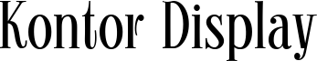 Kontor Display Font