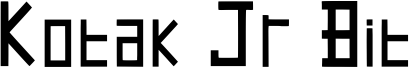 Kotak Jr Bit Font
