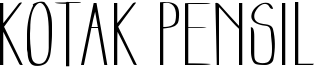 Kotak Pensil Font