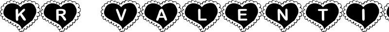 KR Valentine Heart Font