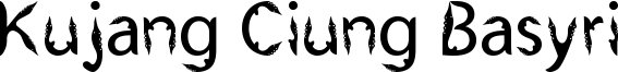 Kujang Ciung Basyri Font