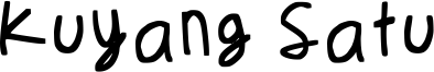 Kuyang Satu Font