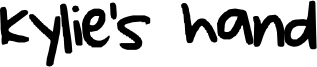 Kylie's hand Font