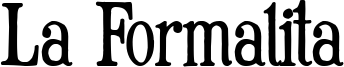 La Formalita Font