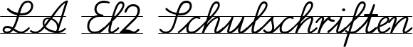 LA El2 Schulschriften Font