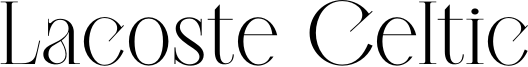 Lacoste Celtic Font